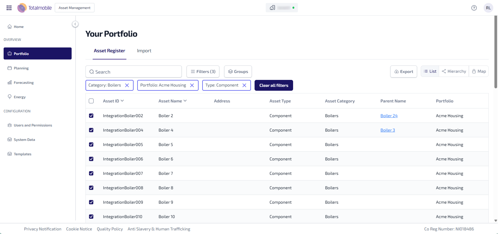 Asset Register - Group