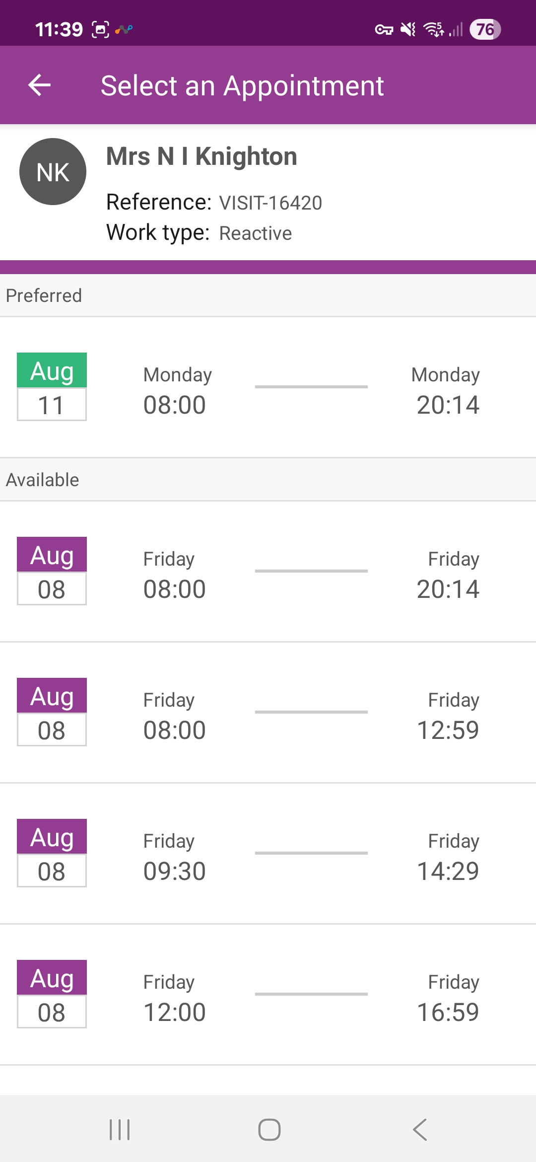 First Available Appointments Book Follow Up Appointments on Mobile Working